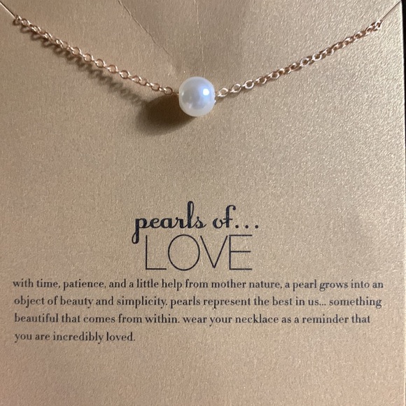 Jewelry - 💕5/$15 Set of 4 Imitation Single Pearl on a Chain, NEW in packaging
